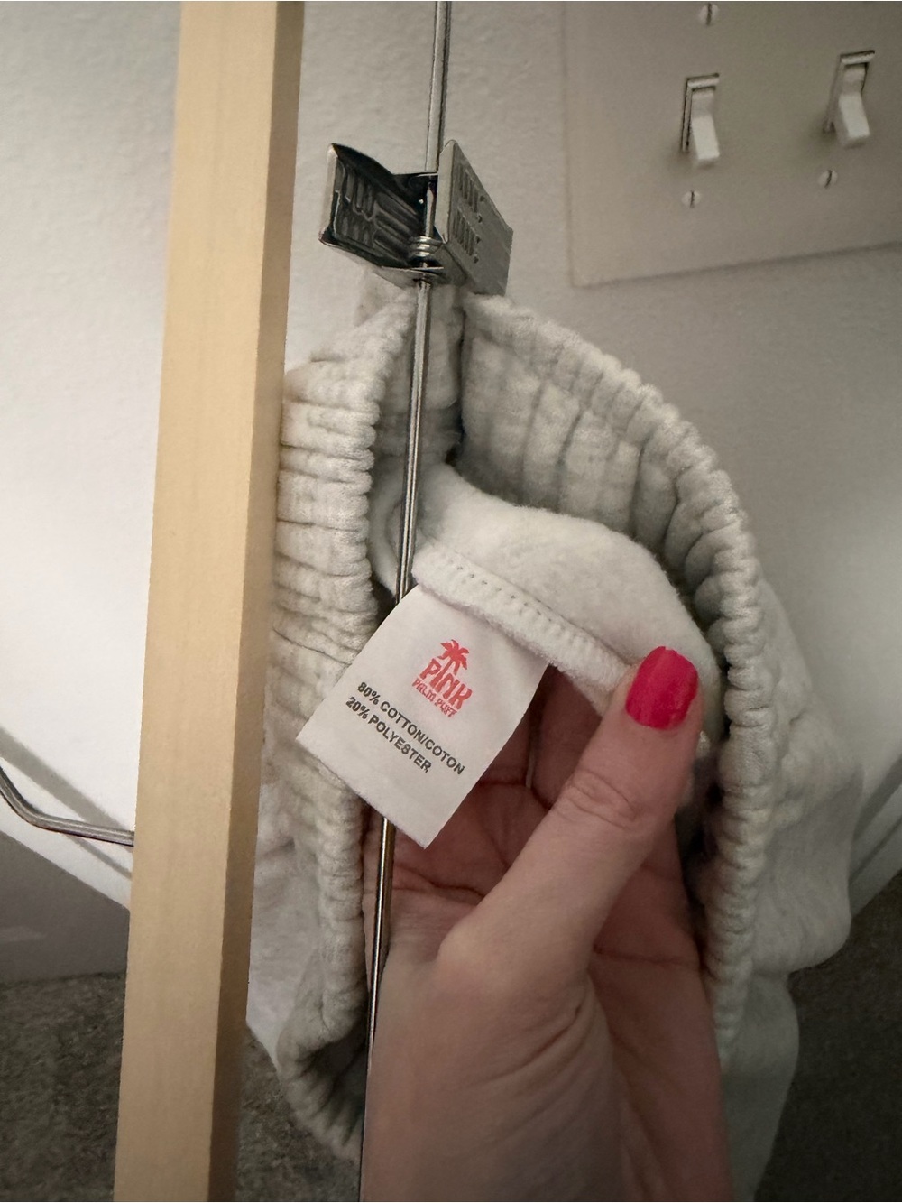PINK PALM PUFF • grey sweatpants - Picture 5 of 5
